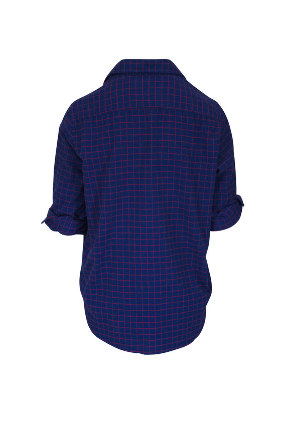 Frank & Eileen - Eileen Navy & Red Check Relaxed Button Down