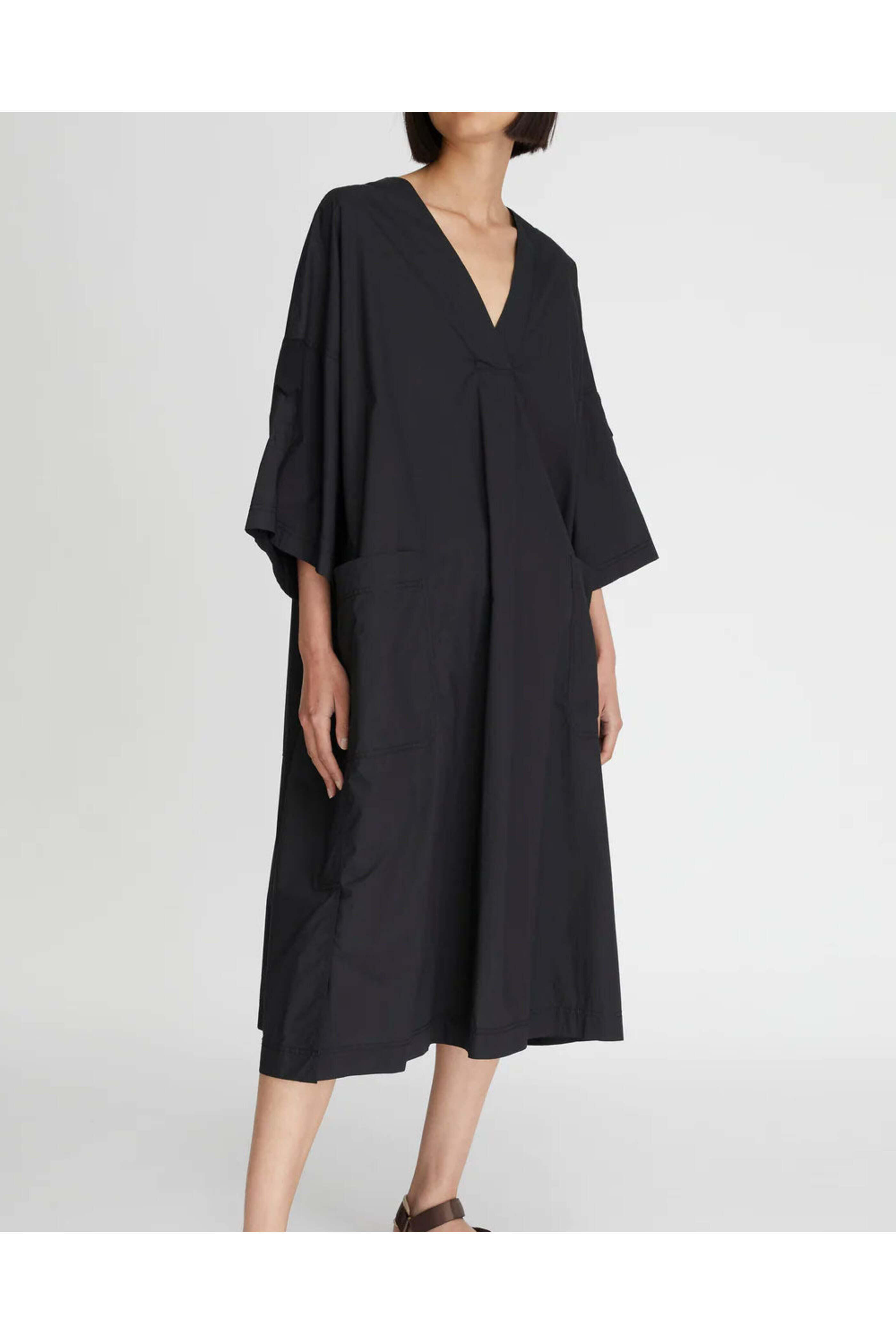 Lee Mathews - Black Oversized Tee Dress