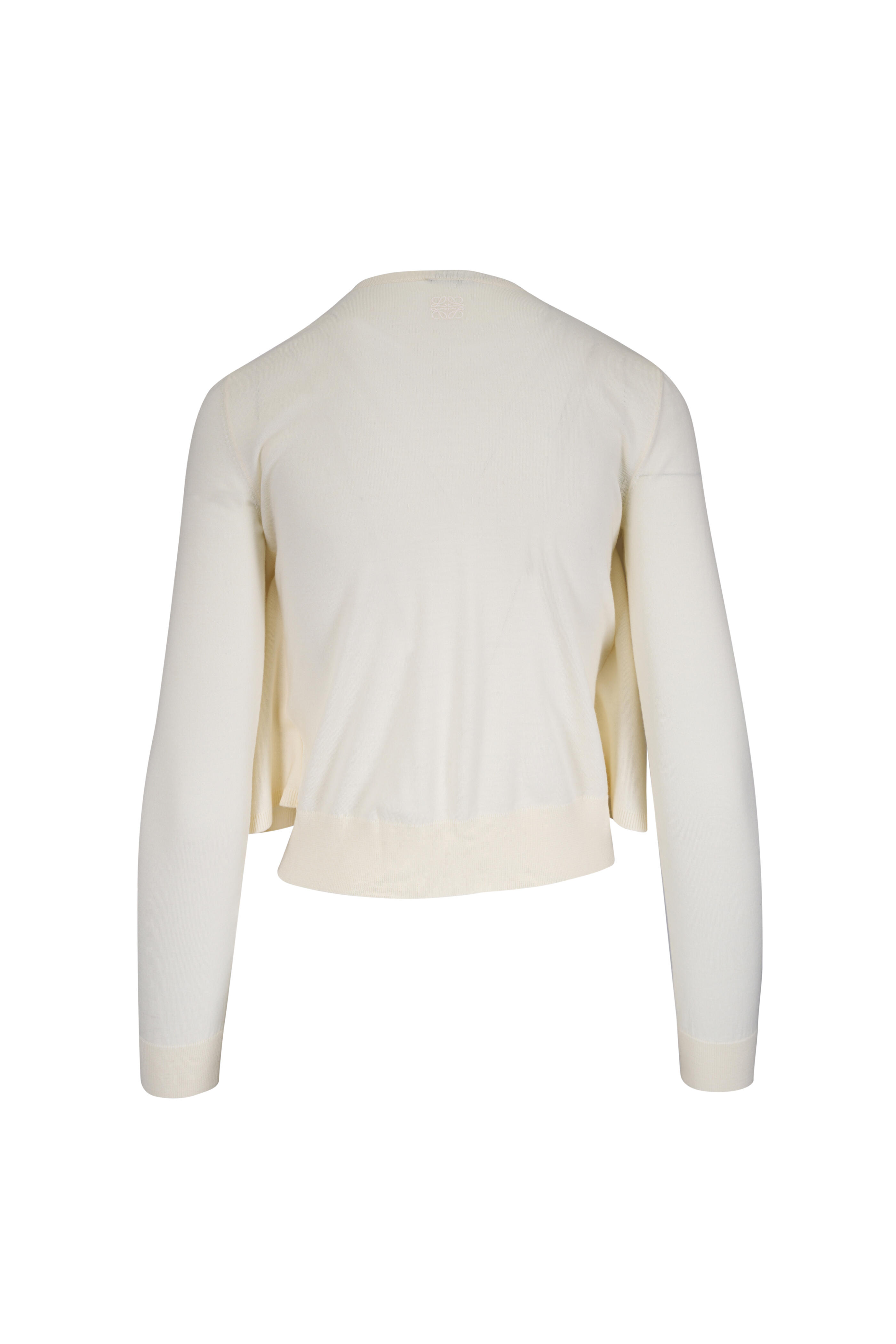 Loewe - White Knit Wool Cardigan