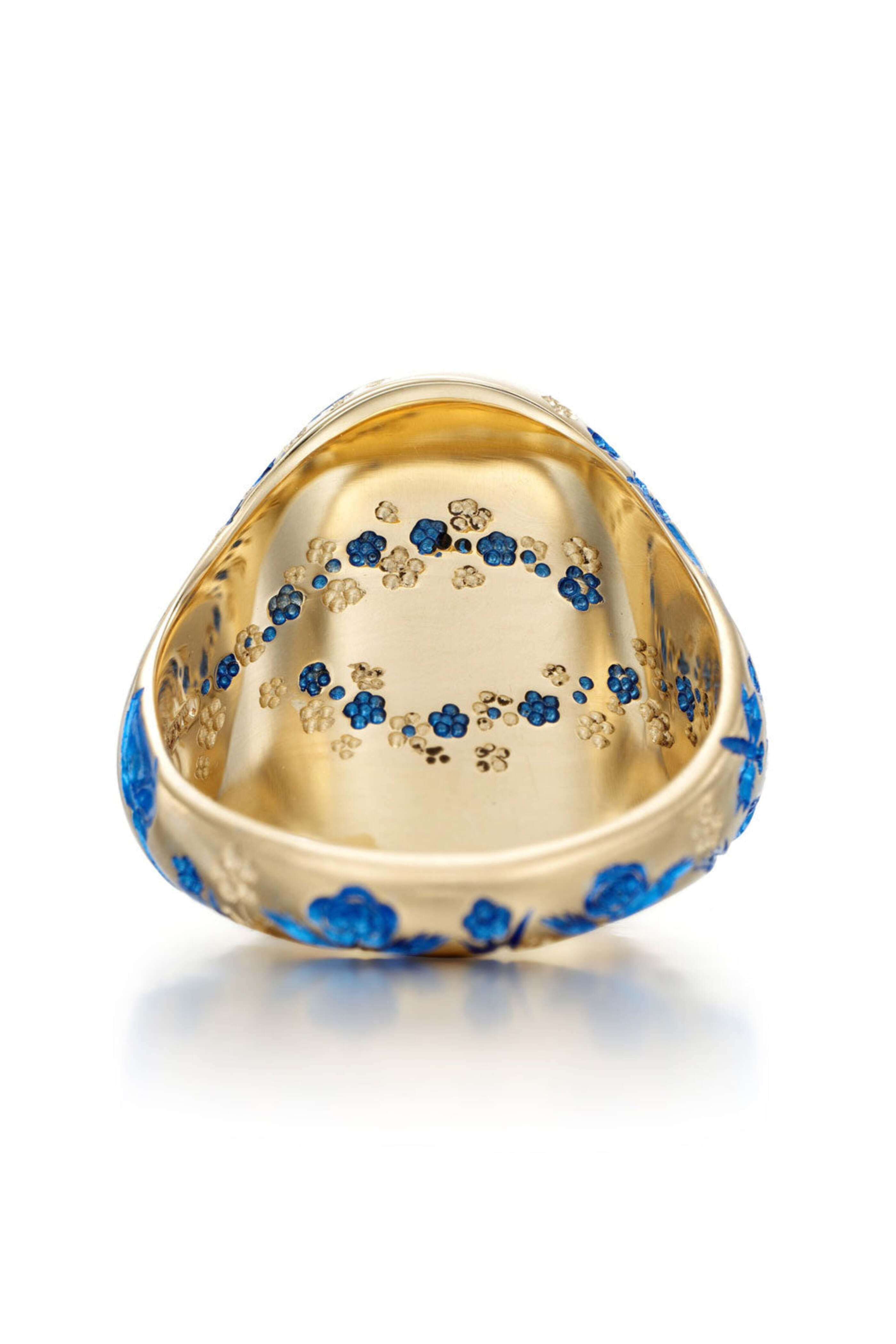 Castro Smith - Heavyweight Blue Ceramic Heart Ring