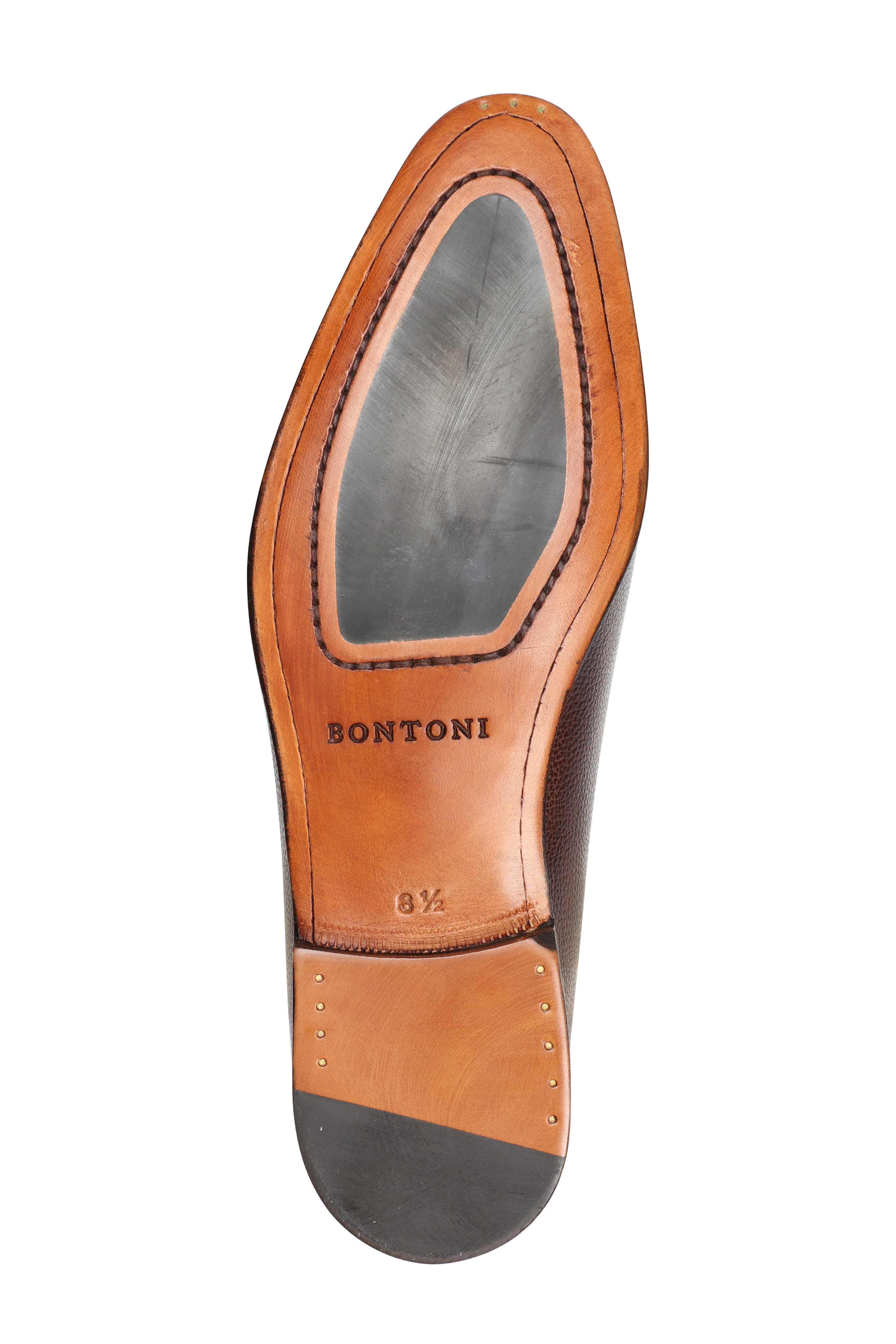 Bontoni - Cortese Dark Chocolate Grain Leather Loafer