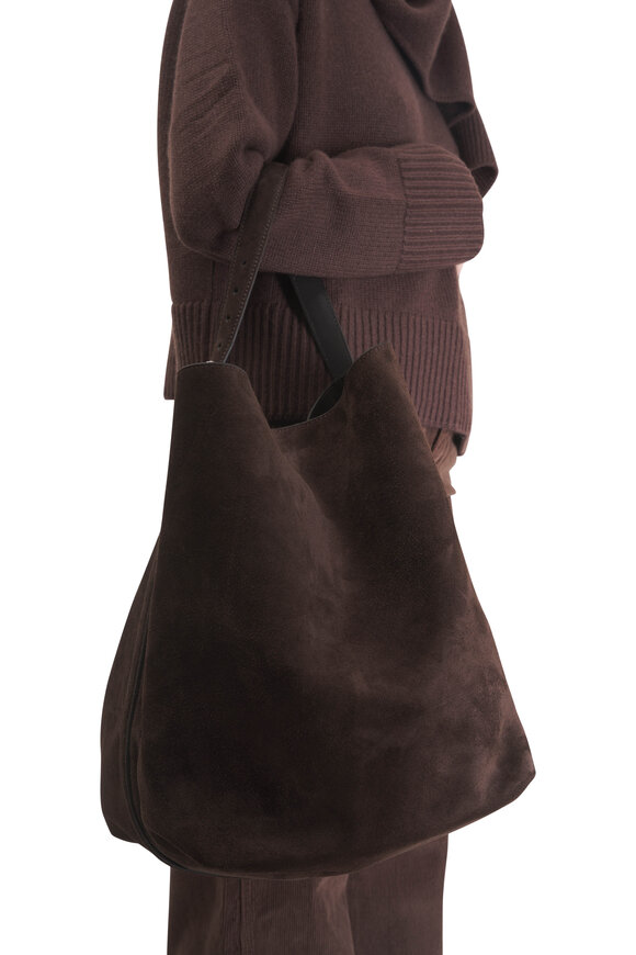 Totême Brown Suede Belted Tote - view 2