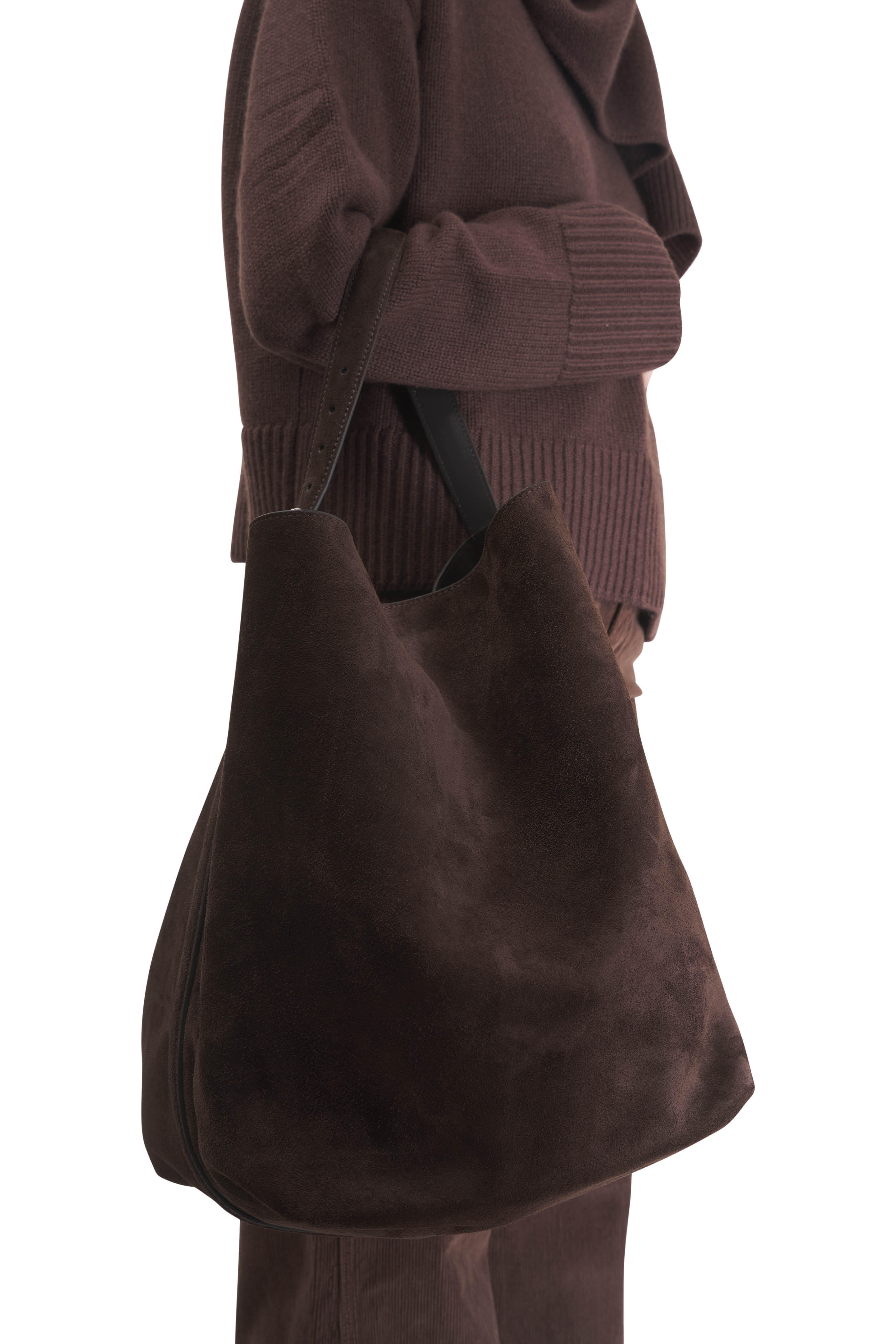 Totême - Brown Suede Belted Tote