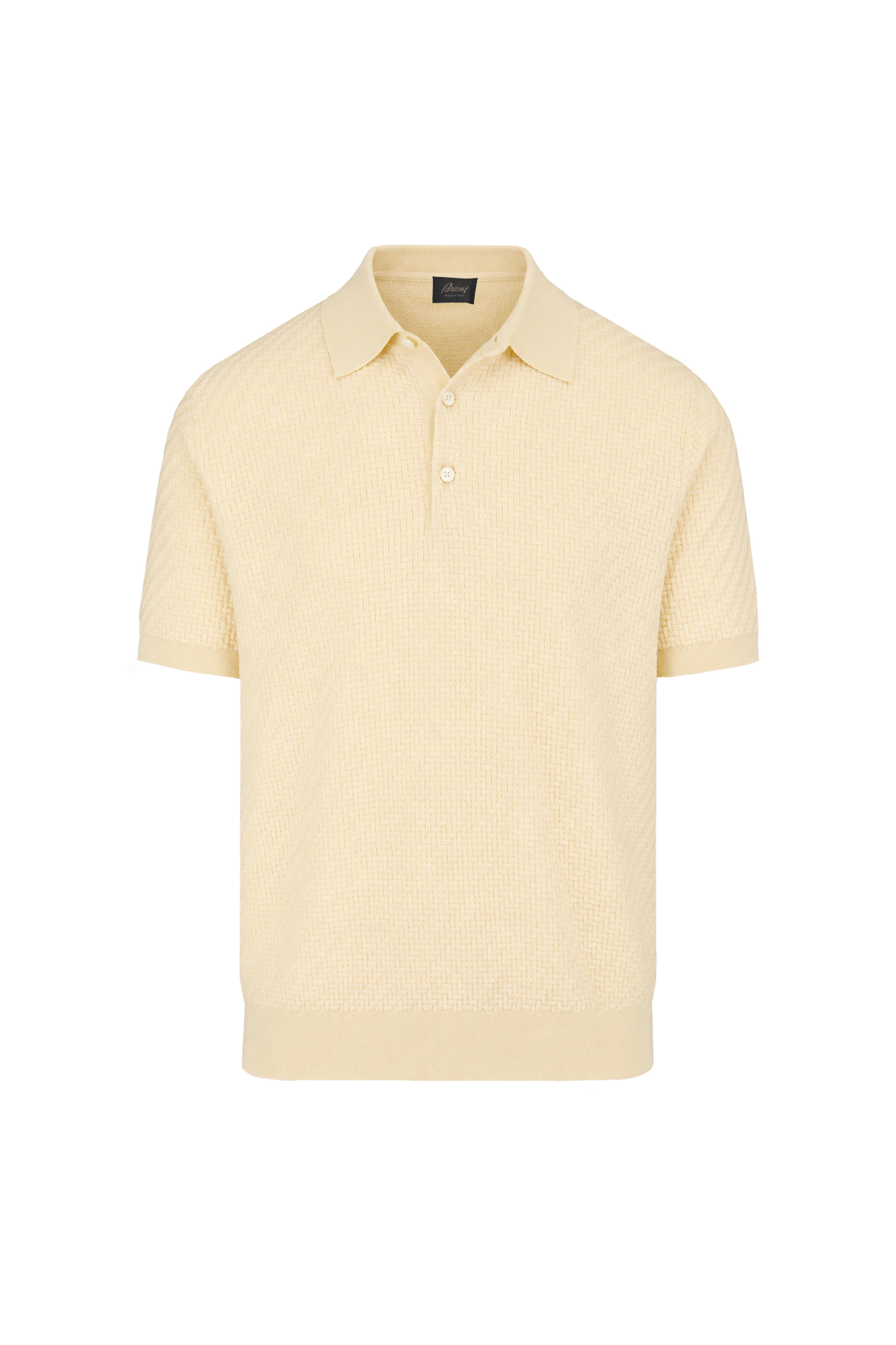 Brioni - Ivory Trama Weave Polo - view 1