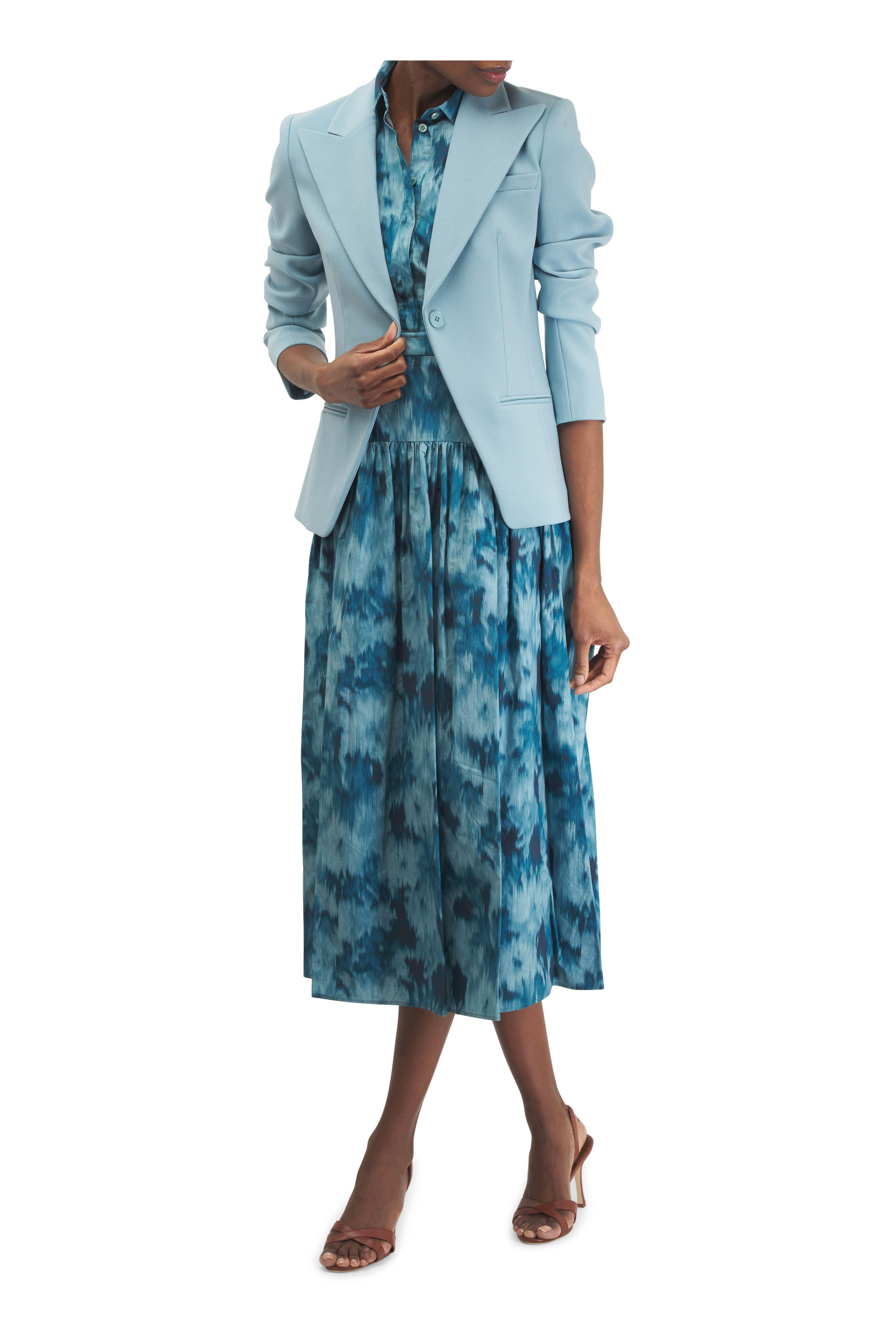 Michael Kors Collection - Seaglass Multi Drop Waist Shirt Dress