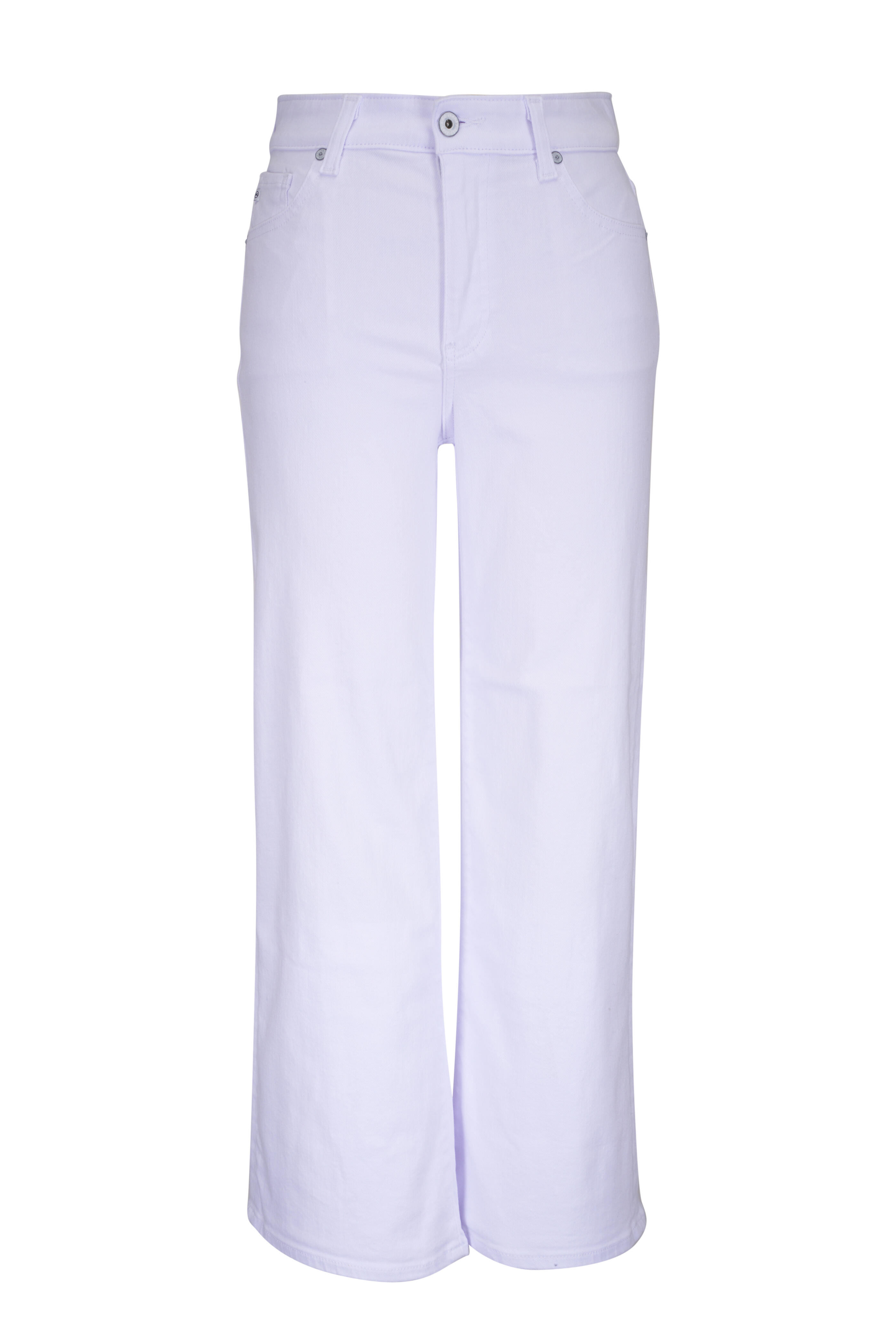 AG - Saige White Wide Leg Crop Jean