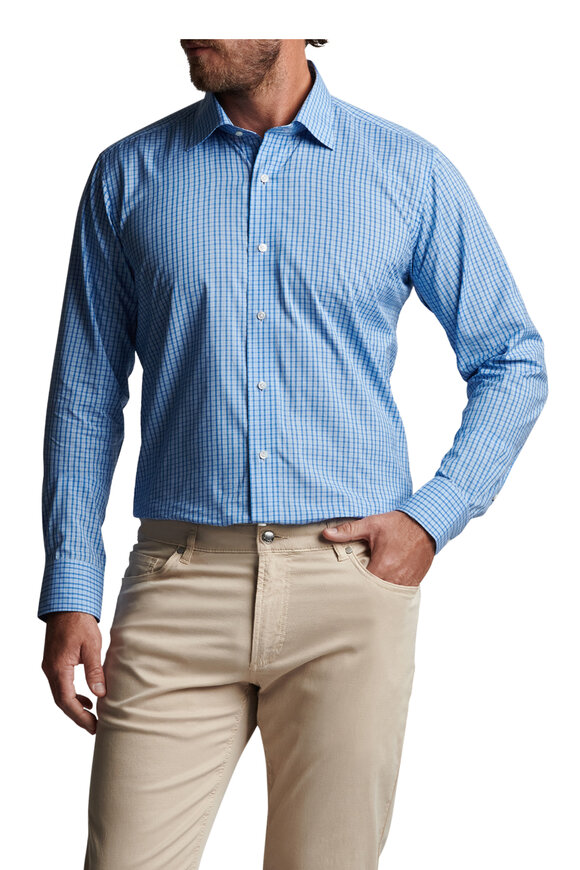 Peter Millar - Nordic Blue Riff Cotton Stretch Sport Shirt