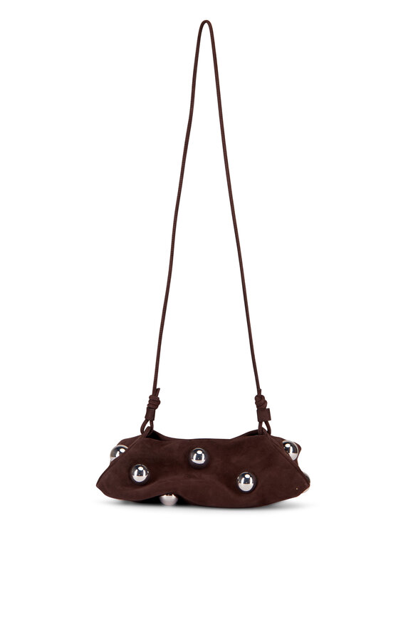 Altuzarra Mini Origami Brown Suede Beaded Crossbody - view 2