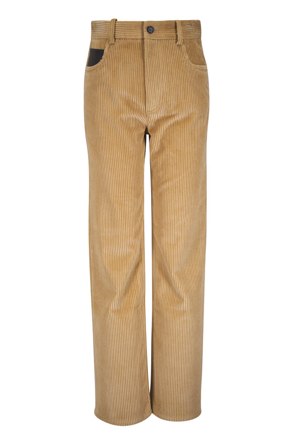 Bottega Veneta Pale Oak Cotton Corduroy Pant