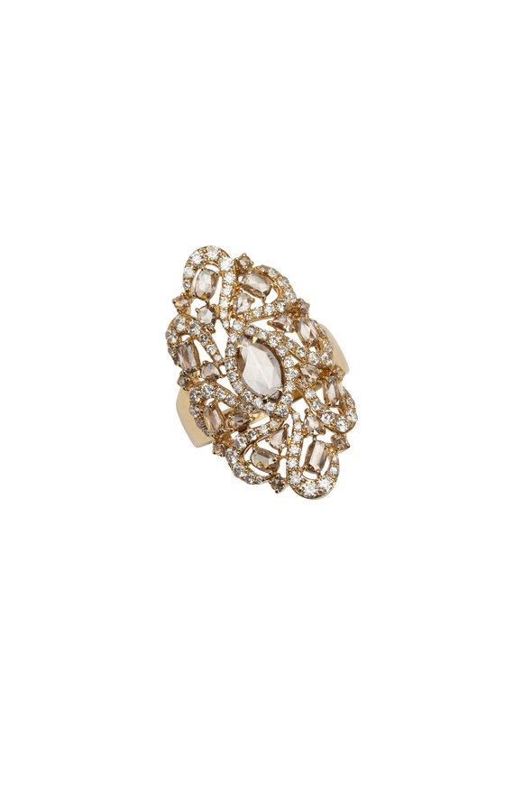 Sutra - 18K Yellow Gold Diamond Ring