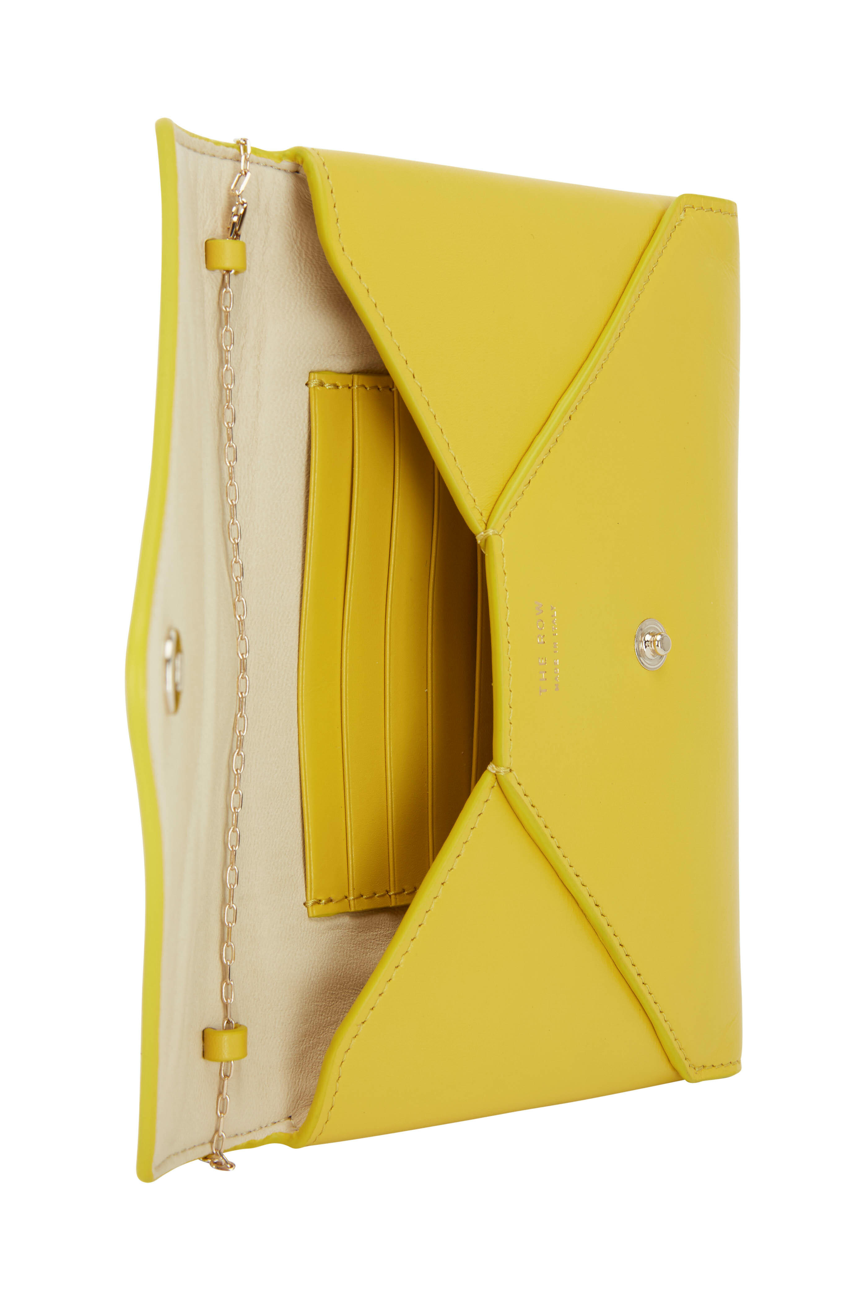 Envelope Crossbody Bag in Golden Leather
