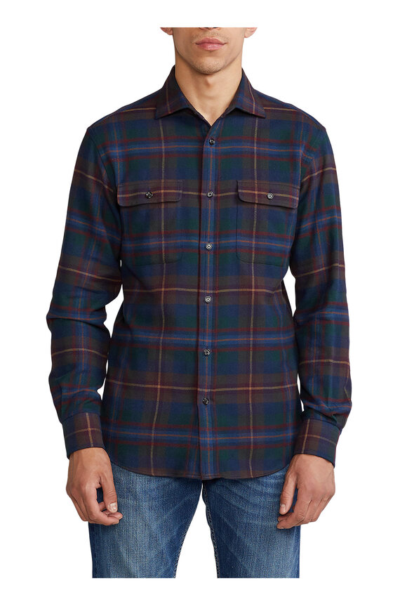 Ralph Lauren Purple Label - Plaid Twill Sport Shirt