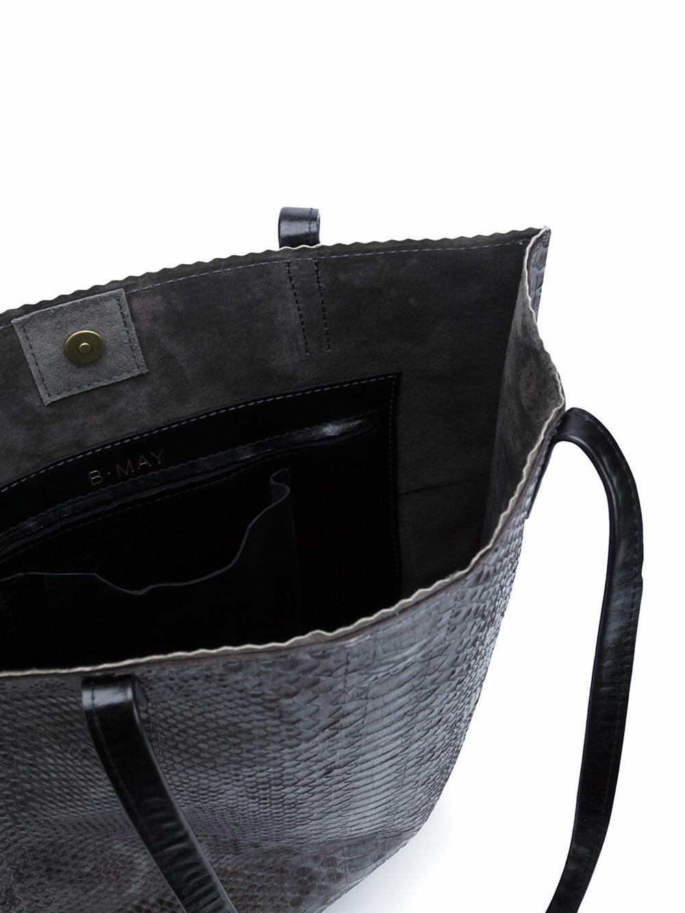 B May Bags - Shadow Python Skinny Vertical Shopper