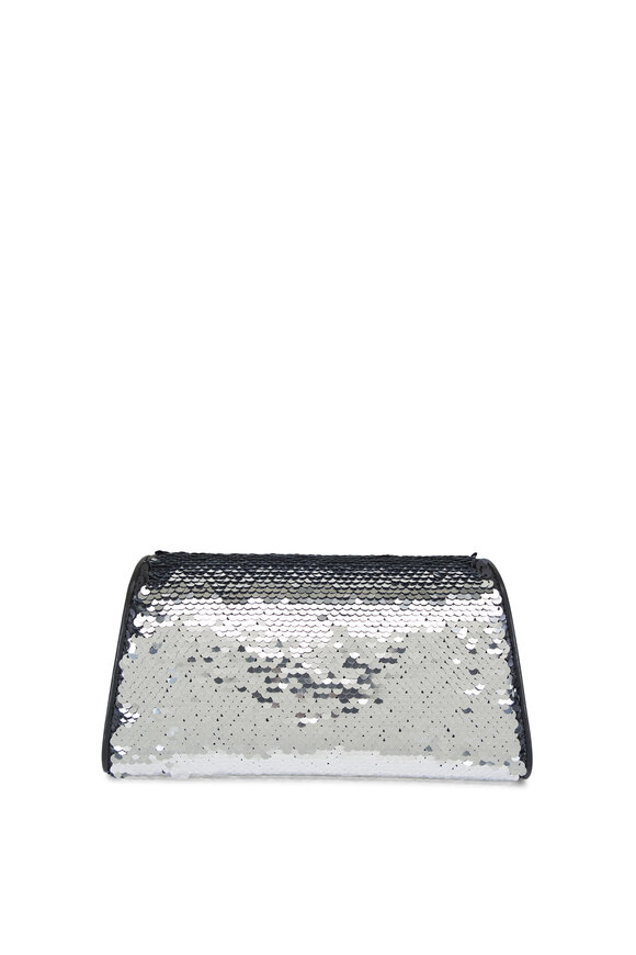 Akris - Mini Anouk Black & Silver Paillette Clutch