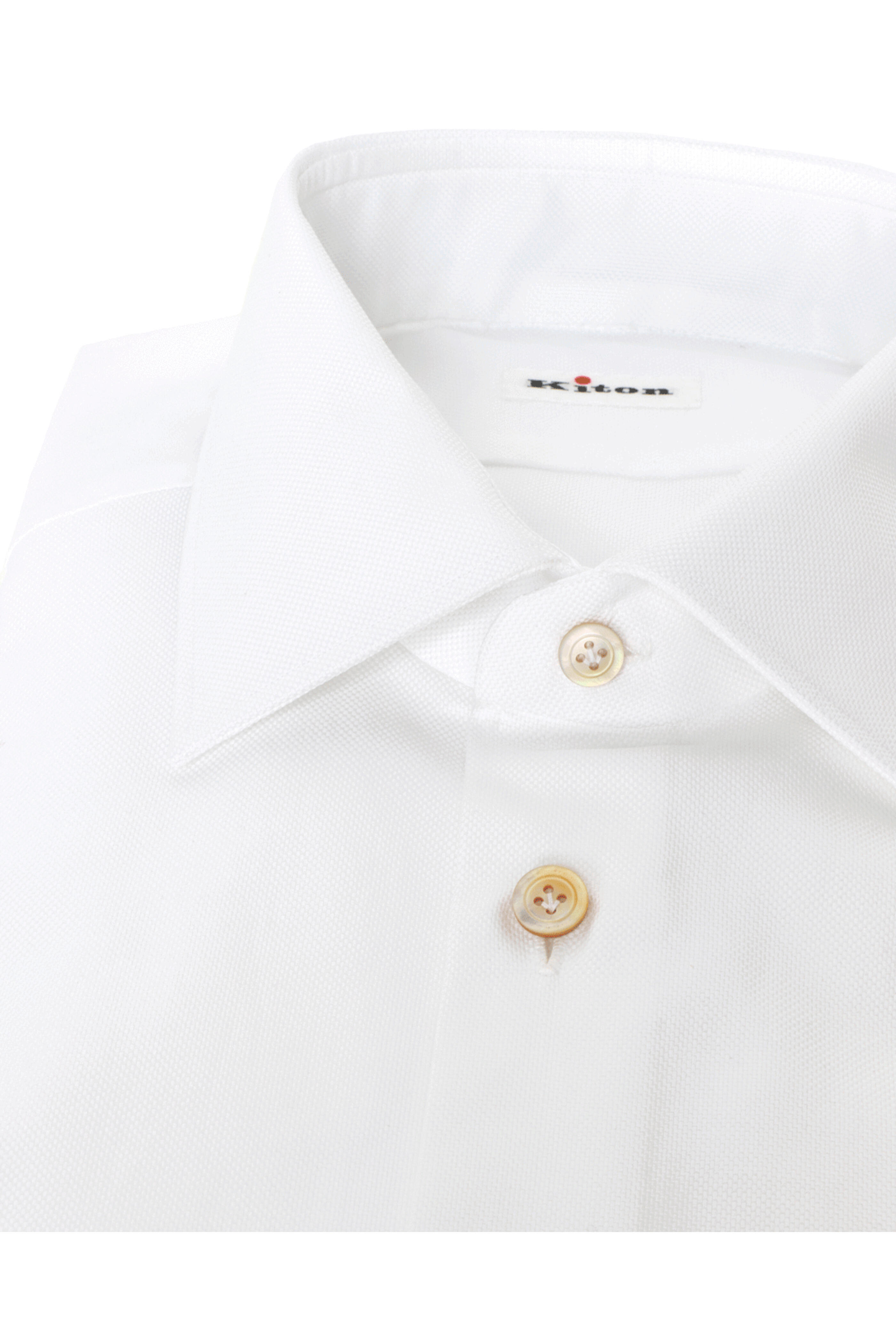 Kiton - White Textured Dress Shirt