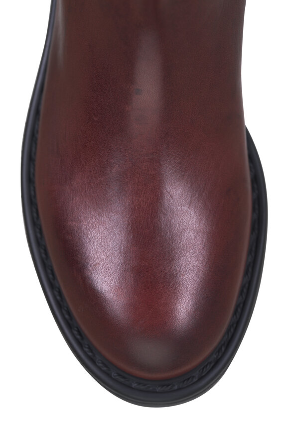 Miu Miu Boyfriend Coffee Leather Tall Boot, 55mm - view 4