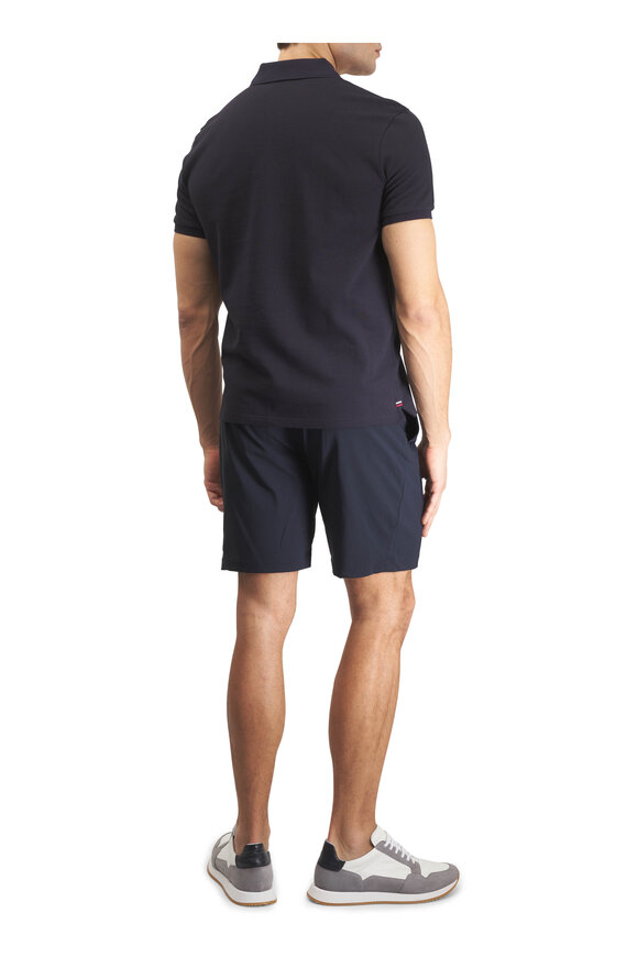 Moncler Logo Patch Navy Blue Short Sleeve Polo - view 4