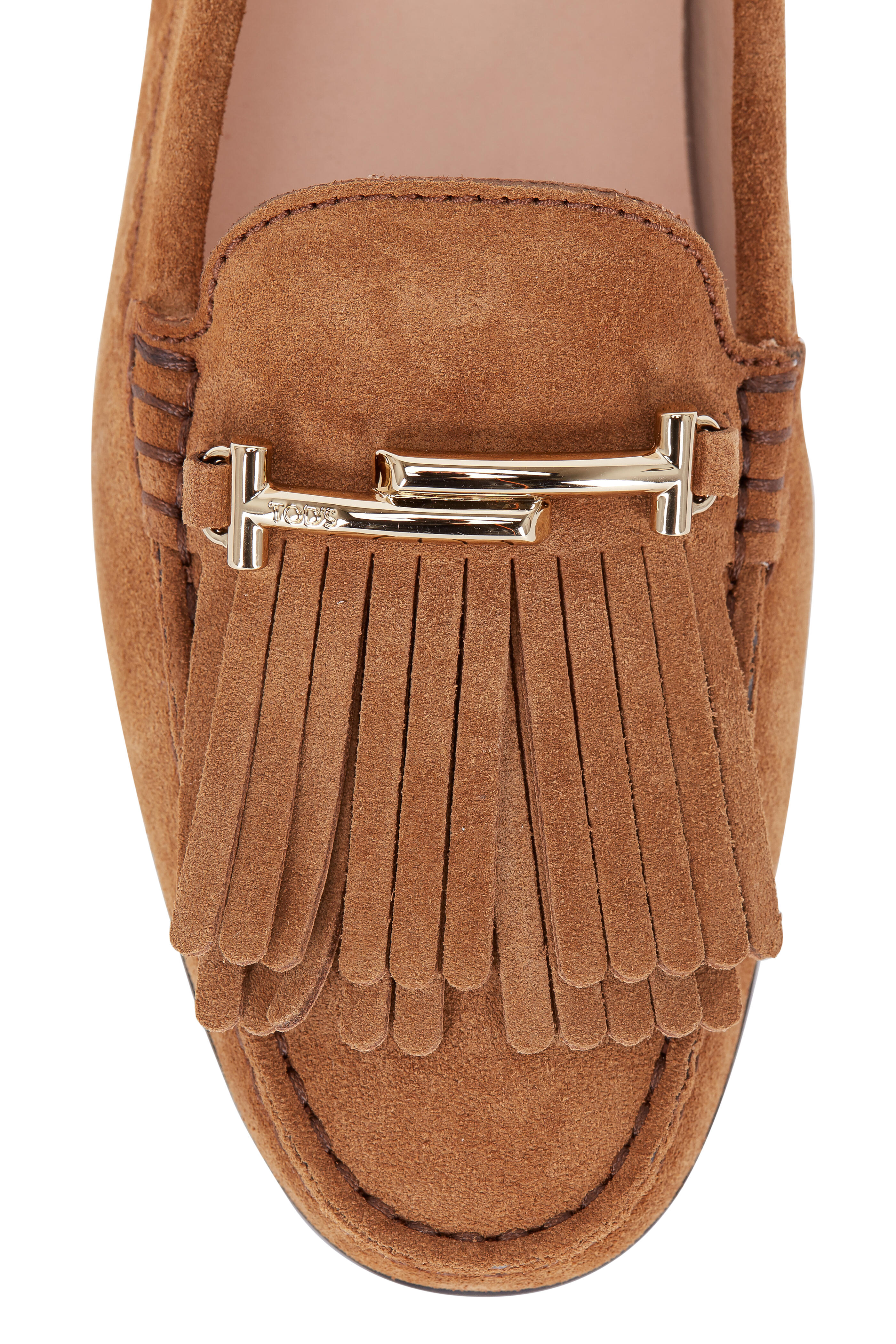 Tod's - Double T Brown Suede Fringe Loafer