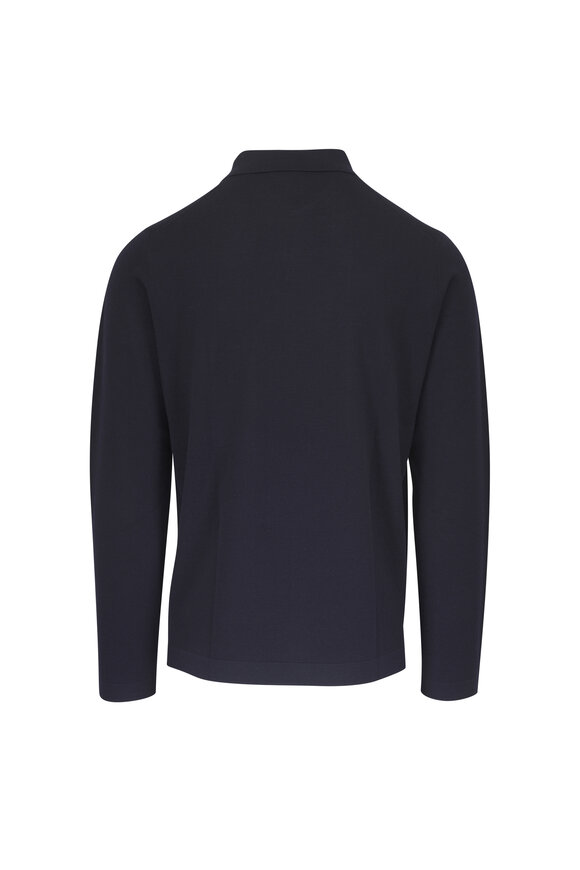 Fly3 Navy Pique Wool Polo - view 2