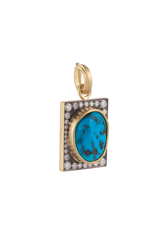 Sylva & Cie - Renee Turquoise & Diamond Pendant