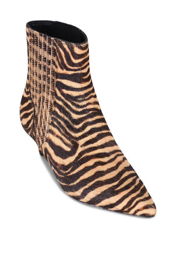 Veronica Beard Lisa Animal Print Textured Short Boot, 45mm - view 1