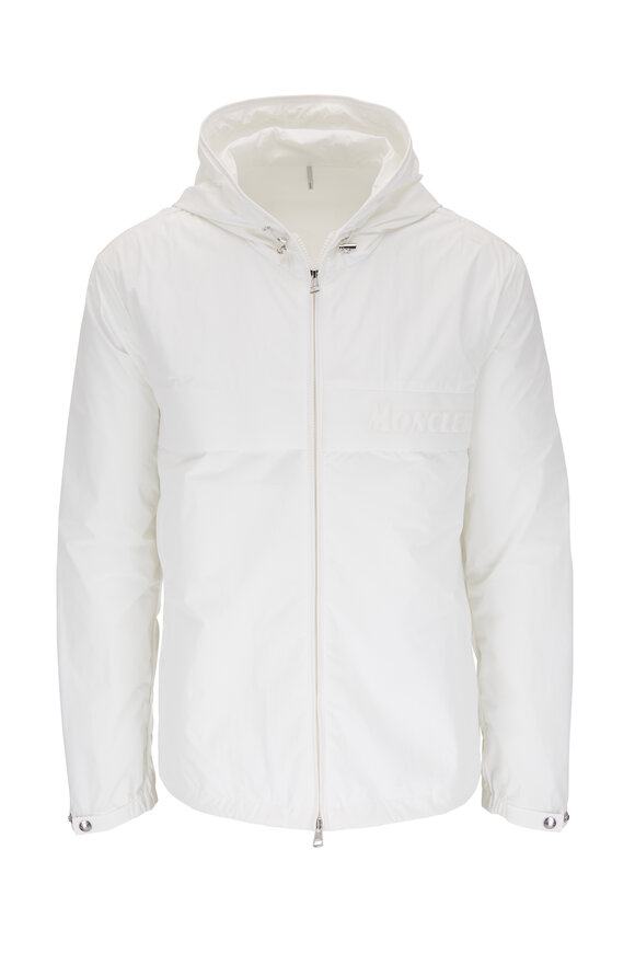 Moncler Rochecotte Broderie Anglaise-Trimmed Jacket ★関税込 Rochecotte broderie anglaise jacket in white - Moncler