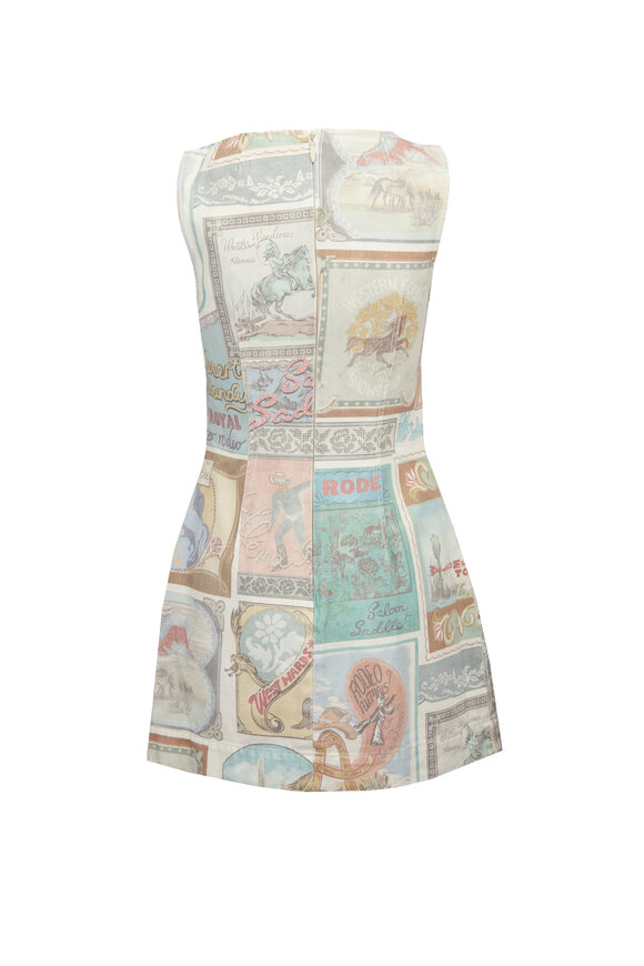 Alémais Andie Faded Denim Mini Dress - view 2