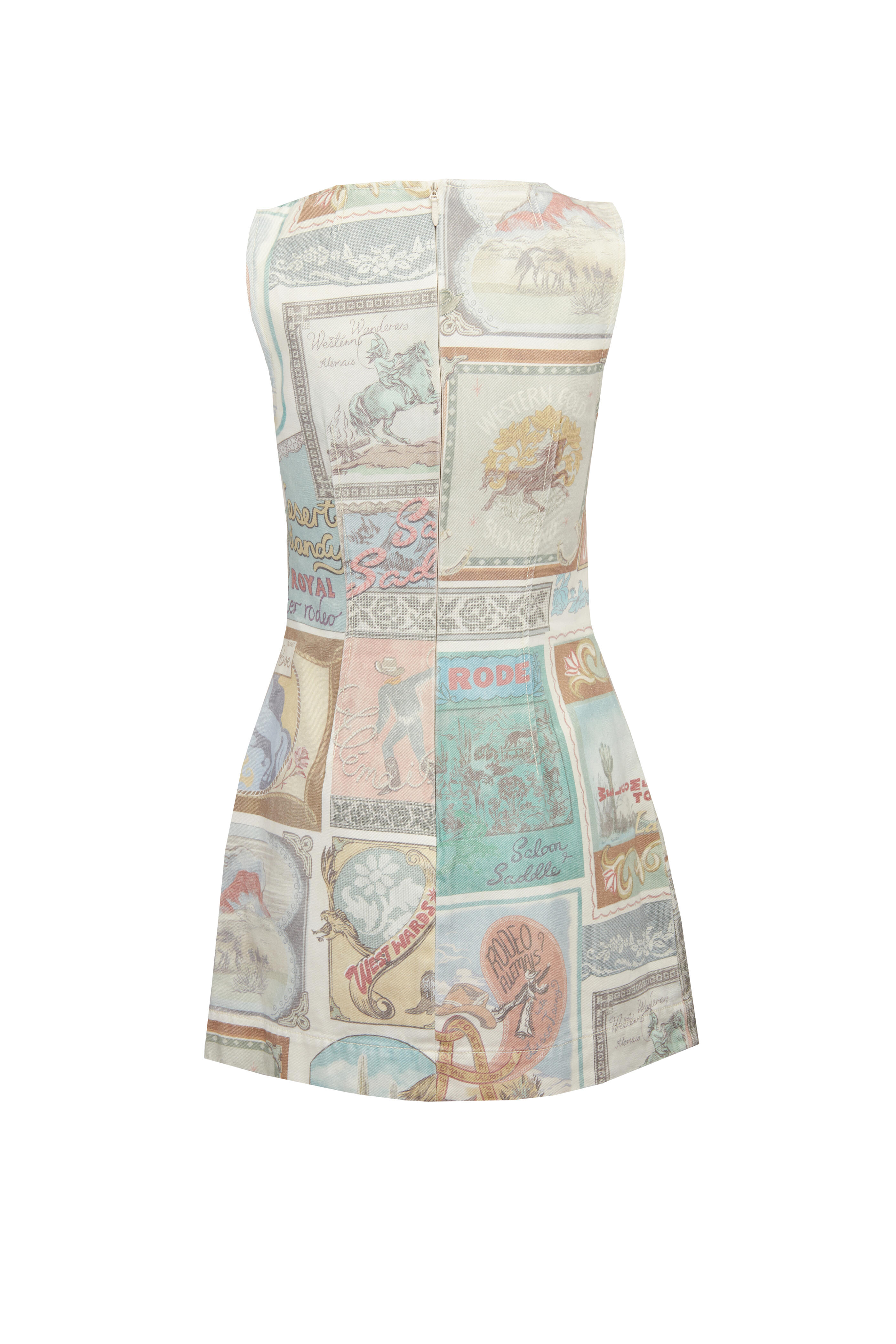 Alémais - Andie Faded Denim Mini Dress - view 2