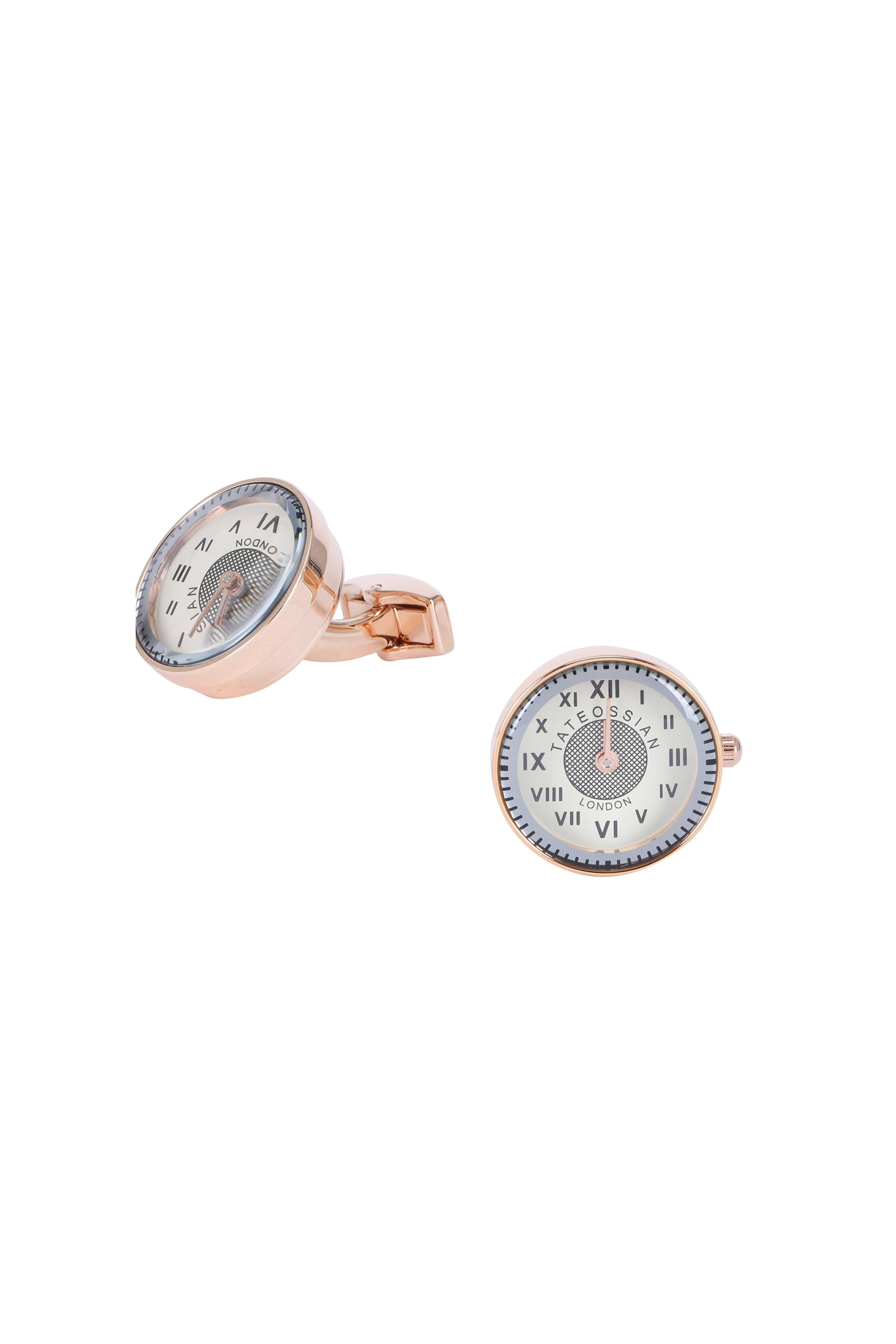 Tateossian - Vintage Style Watch Rose Gold Cuff Links