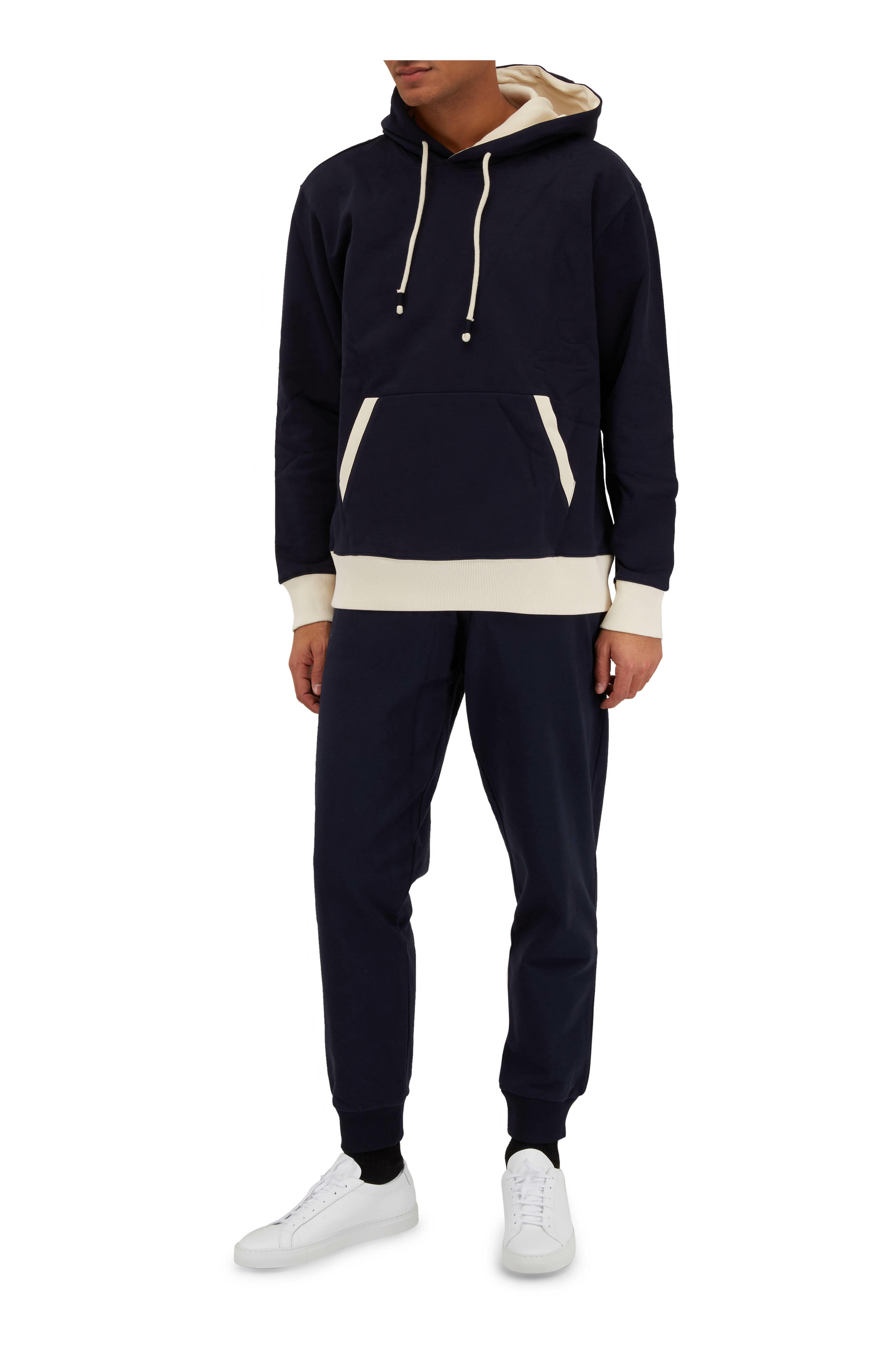 Orlebar Brown - Ernest Night Iris & White Hoodie