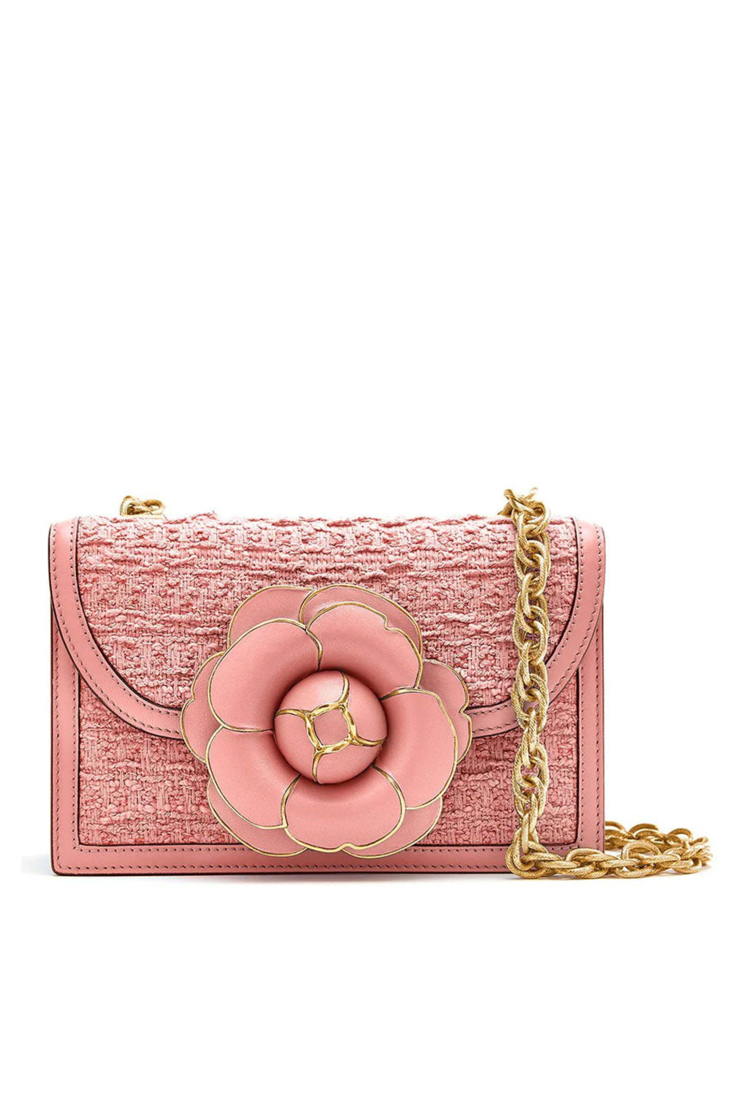 Oscar de la Renta - TRO Tweed Shoulder Bag in Petal