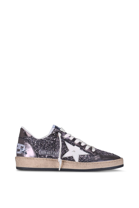 Golden Goose Ballstar Gray Glitter Low Top Sneaker - view 2