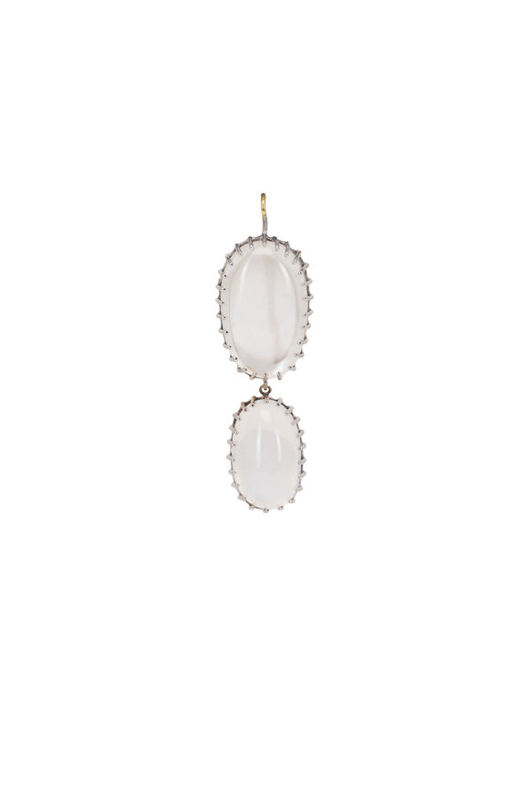 Renee Lewis 18k White Gold Moonstone Earrings - view 2
