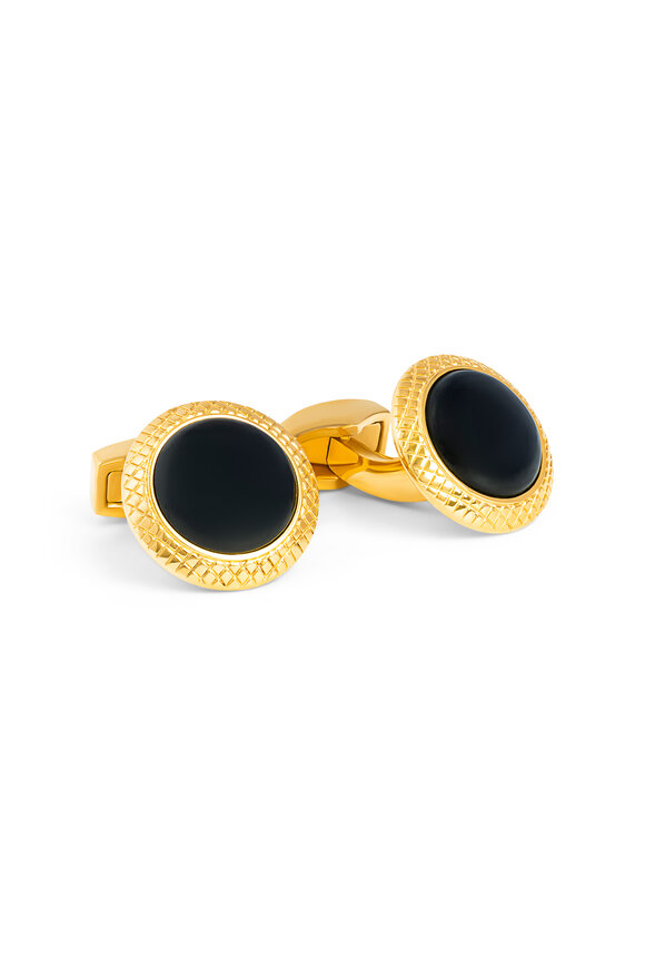 Tateossian - Black Onyx Bullseye Cufflinks