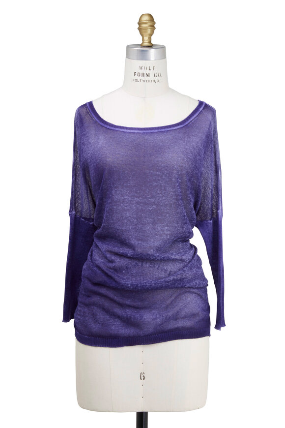 Avant Toi - Iris Purple Cotton Sweater