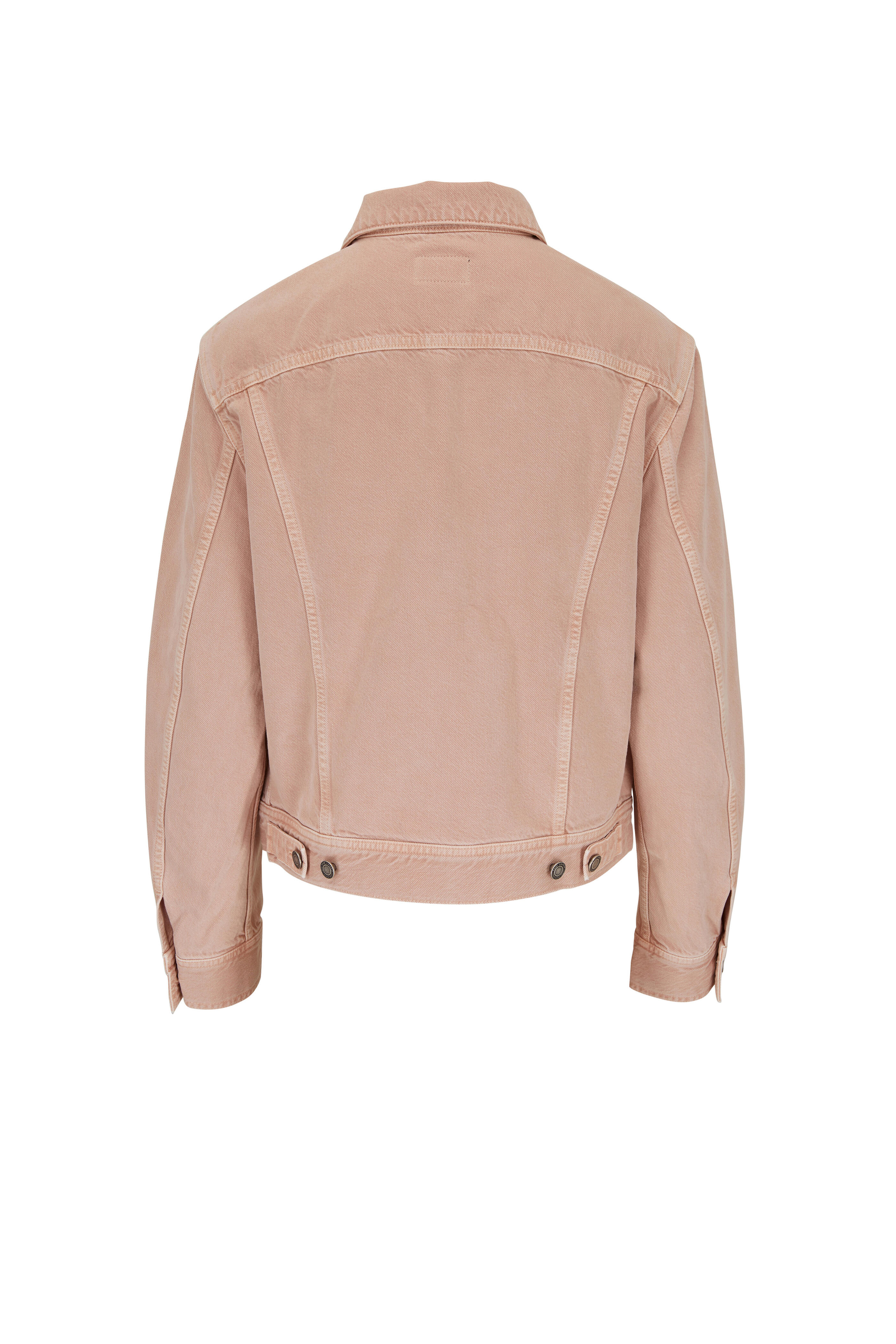 Saint Laurent - Light Pink Curved Denim Jacket