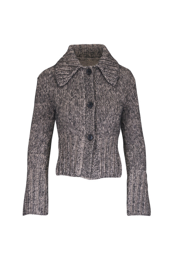 Khaite Takeo Sepia & Black Multi Cardigan - view 1
