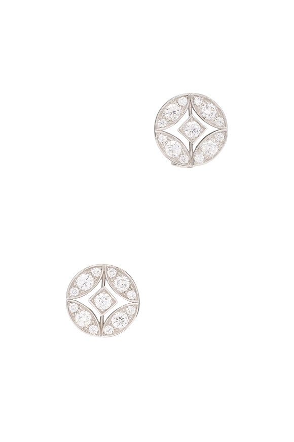 Mariani 18k White Gold Lucilla Maxi Stud Earring