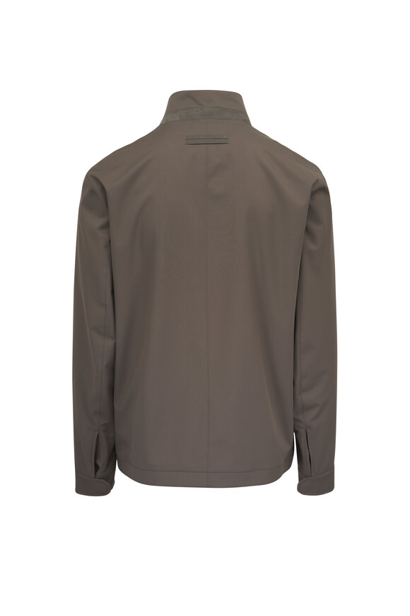 Zegna - Microfiber Motorin Dark Taupe Field Jacket