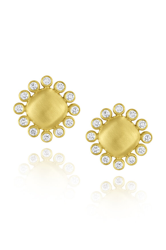 Leigh Maxwell - Essential Colors Omega Post Back Diamond Earrings