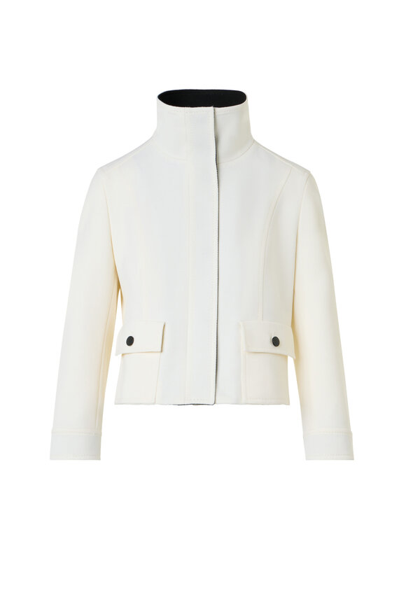 Akris Punto Cream & Black Wool Jacket - view 5