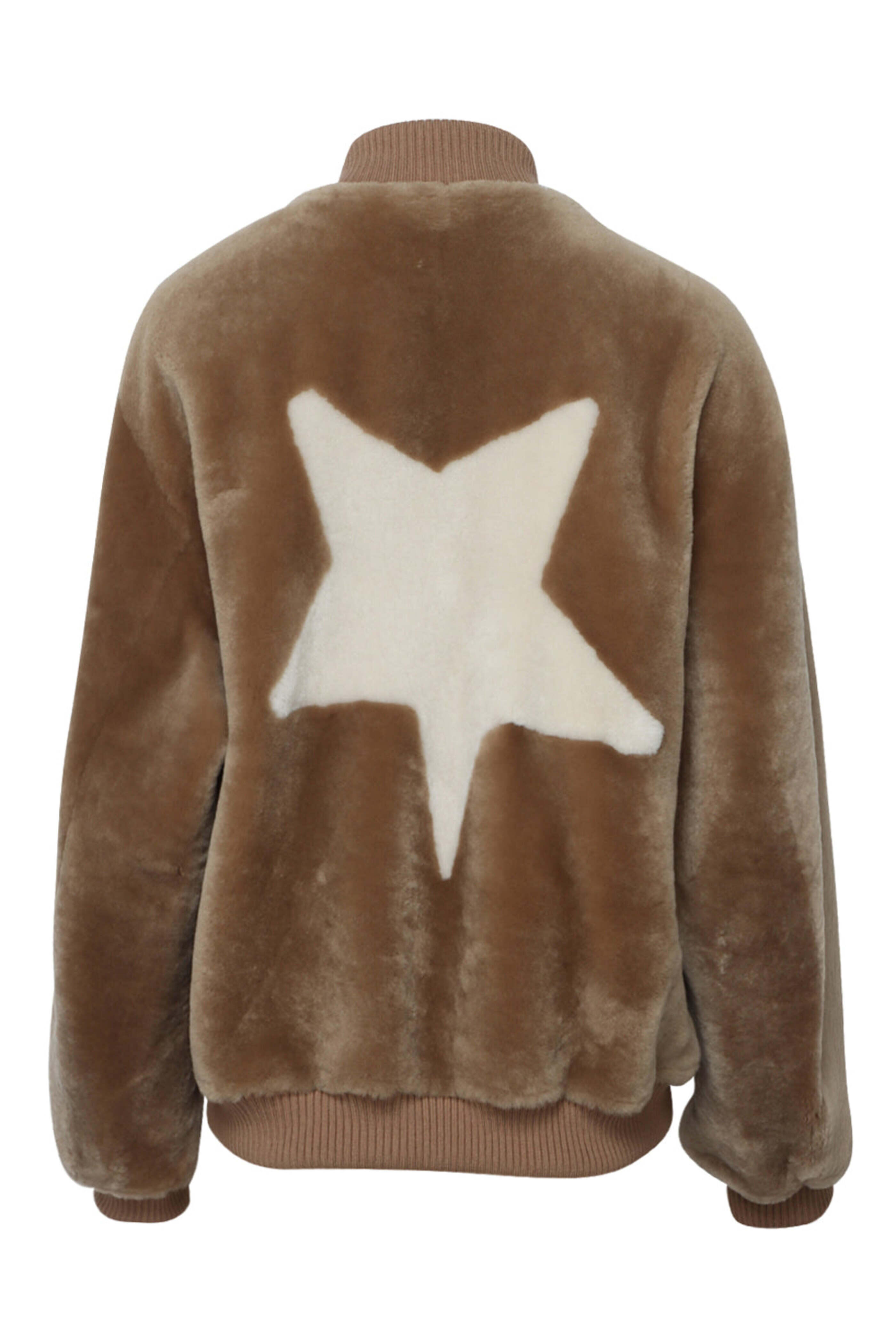 Simonetta Ravizza - Cappuccino Lilly Star Shearling Bomber
