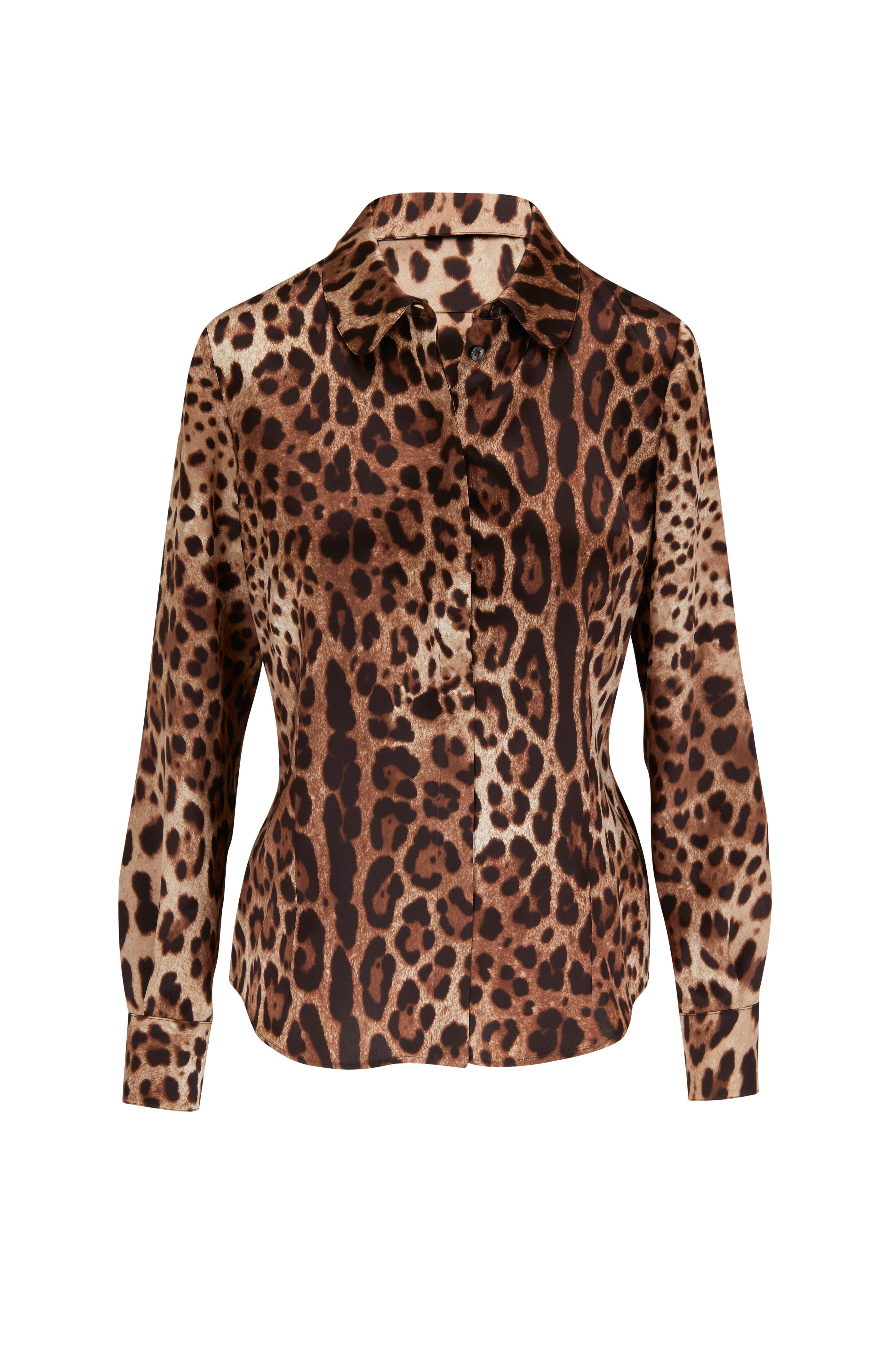 Leopard-print silk pants in beige - Dolce Gabbana