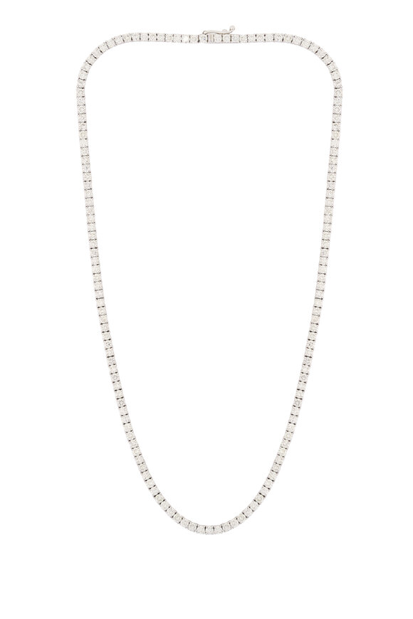 Louis Newman 14k White Gold Diamond Tennis Necklace
