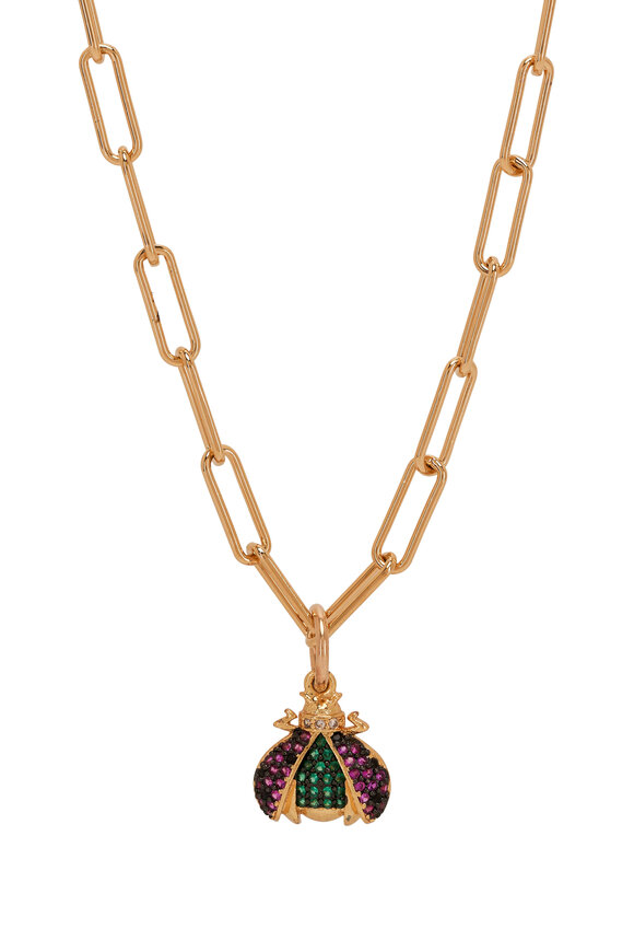 Cristina V. - Pavé CZ Fairy Bug Pendant Necklace