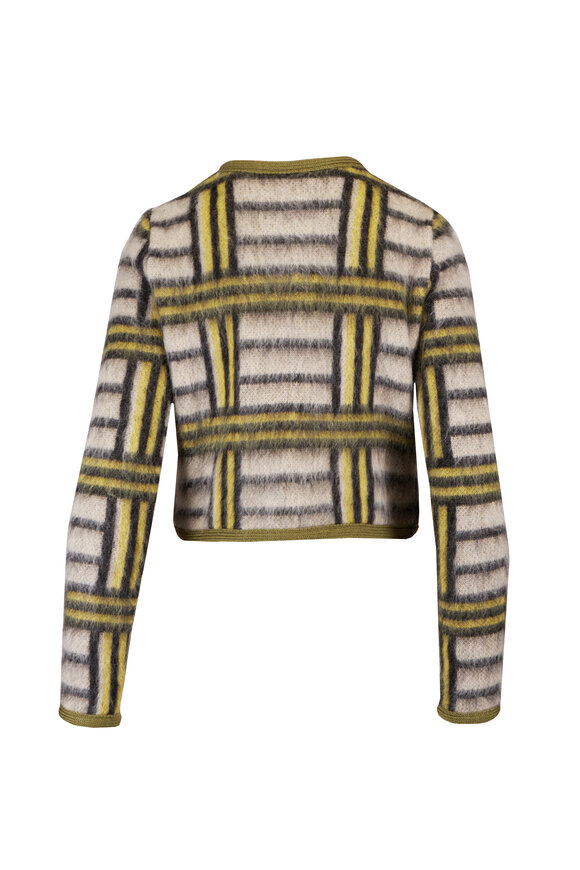 La DoubleJ Green Check Knit Cardigan - view 2