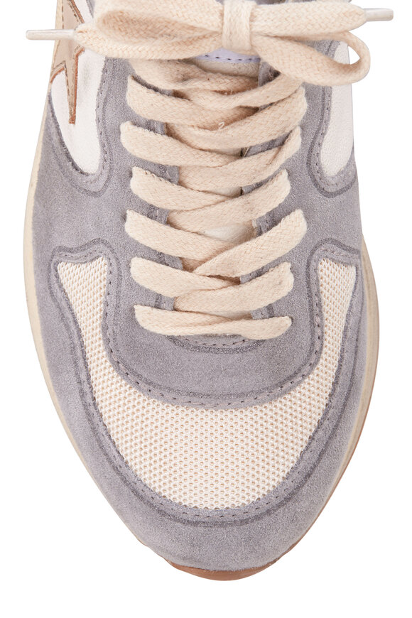 Golden Goose - Running Silver, White & Cream Sneaker