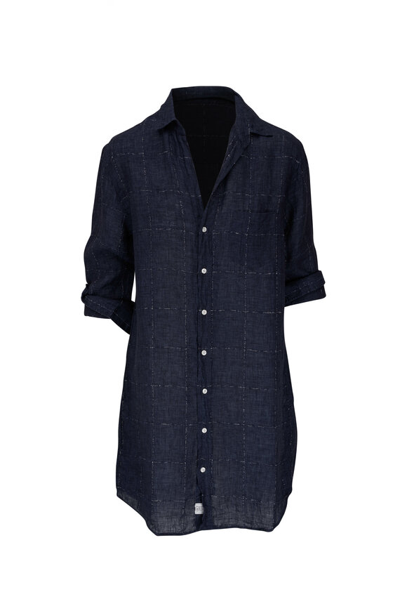 Frank & Eileen - Mary Navy Windowpane Shirtdress