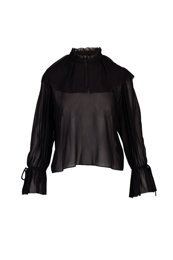 Frame Black Soiree Silk Blouse - view 1