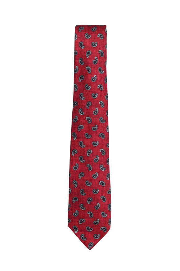 Kiton - Blue Yellow and Orange Multi Stripe Tie | Mitchell
